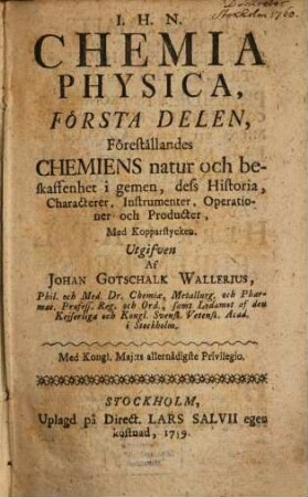Chemia physica första delen