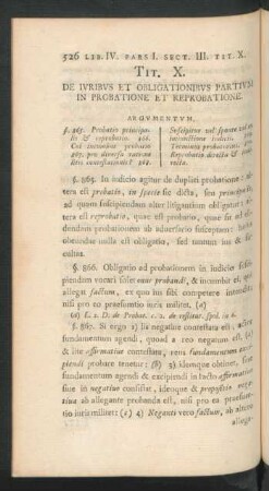 Tit. X. De Iuribus Et Obligationibus Partium In Probatione Et Reprobatione