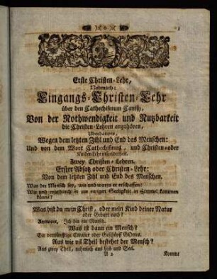 3-18, Erste Christen-Lehr, [...]