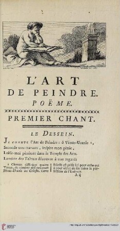 L’art de peindre poëme. Premier chant