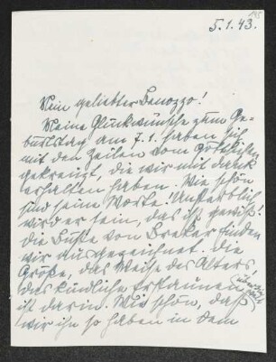Brief von Irma Klimsch an Gerhart Hauptmann