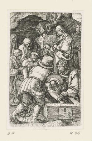 Grablegung, Blatt 13 der Folge "Passion Christi"