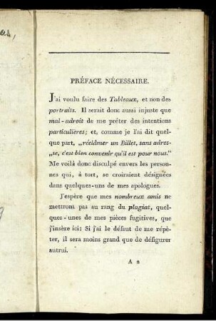 Préface nécessaire.