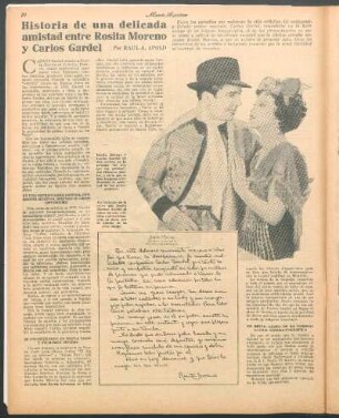 Historia de una delicada amistad entre Rosita Moreno y Carlos Gardel