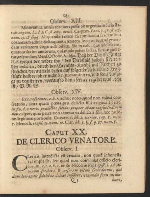 Caput XX. De Clerico Venatore.