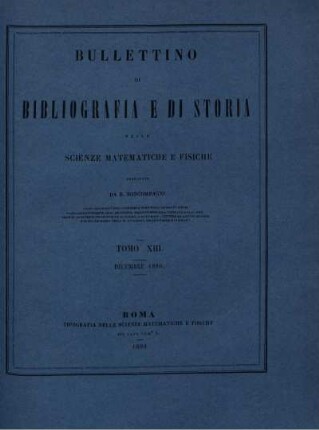 Tomo XIII. Dicembre 1880.