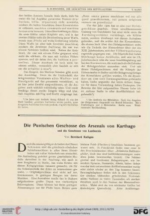 5: Die Punischen Geschosse des Arsenals von Karthago und die Geschosse von Lambaesis