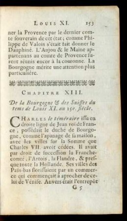 Chapitre XIII. De la Bourgogne & des Suisses du tems de Louis XI. au 15e. siécle.