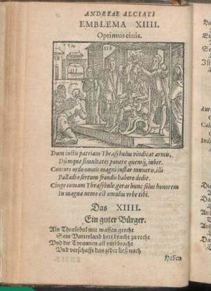 Emblema XIIII. Optimus ciuis.
