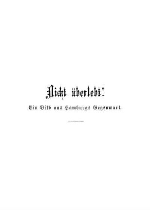 Nicht überlebt! Ein Bild aus Hamburgs Gegenwart.