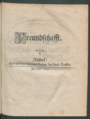 Freundschafft