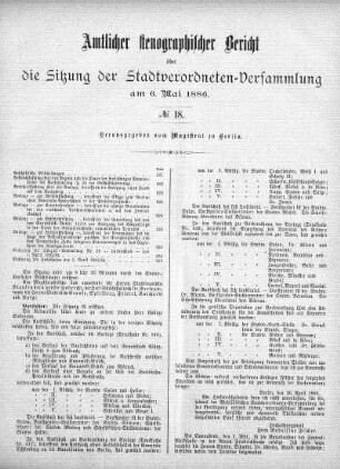 No 18, 6. Mai 1886