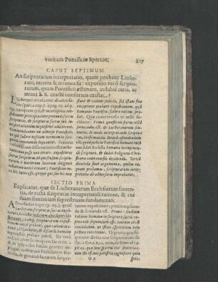 Caput Septimum. An scripturarum interpretatio, quam probant Lutherani, incerta & erronea sit ...