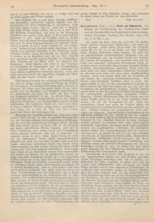 138-141 [Rezension] Hoensbroech, Paul Graf v., Christ und Widerchrist. Ein Beitrag zur Vertheidigung der Gottheit Jesu Christi und zur Charakteristik des Unglaubens in der protestantischen Theologie