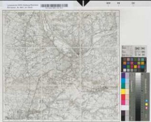 [Topographische Karte 1 : 25.000 (Meßtischblätter): Nördliche Rheinprovinz und südliches Westfalen]. [2649], 4607 Kettwig 51°18'-6°50'. Preußische Landesaufnahme 1892. Berichtigt: 1938.