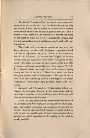 Inaugural report of the director of the Cincinnati Observatory, 1869, 1. Mai