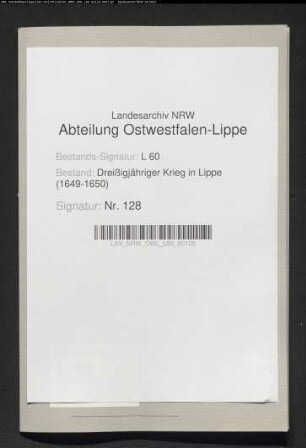 Kriegskontributionsrechnungen 1625