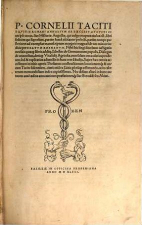 Annalium ab excessu Augusti sicut ipse vocat, sive Historiae Augustae libri 16