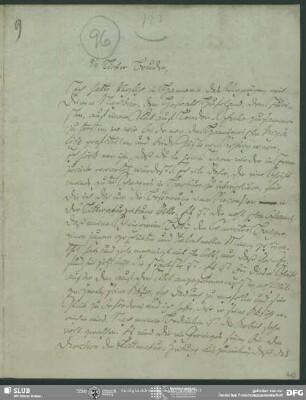 Eigenh. Brief von Karl August Moritz Schlegel an August Wilhelm von Schlegel, Göttingen, 18.10.1798