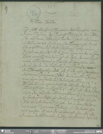 Eigenh. Brief von Karl August Moritz Schlegel an August Wilhelm von Schlegel, Göttingen, 18.10.1798