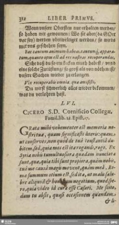 LVI. Cicero S.D. Cornificio Collegae. Famil. lib. 12. Epist. 17