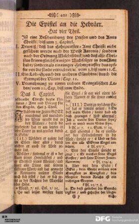 Die Epistel an die Hebräer.