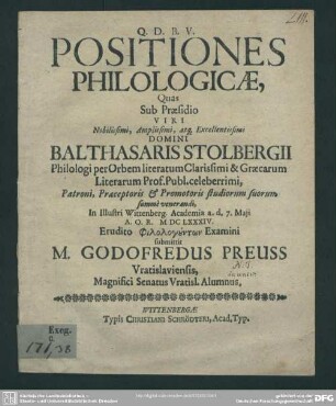 Positiones philologicae