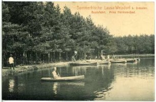 Weixdorf. Bootsfahrt im Prinz Hermannbad