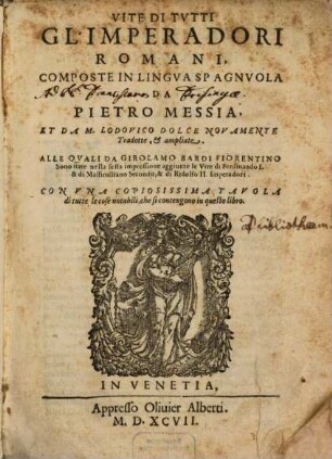 Vite di tutti gl'imperatori romani