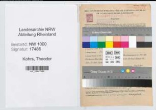 Entnazifizierung Theodor Kohrs, geb. 15.01.1911 (Zollbeamter)