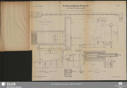 Tafel V. Die Materialprüfungs-Maschinen der Pariser Weltausstellung 1878
