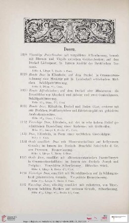 Dosen (Nr. 1128 - 1181)