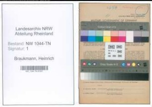 Entnazifizierung Heinrich Braukmann , geb. 27.07.1901 (Kraftfahrer)