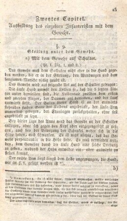 Zweytes Capitel. Ausbildung des einzelnen Infanteristen mit dem Gewehr.