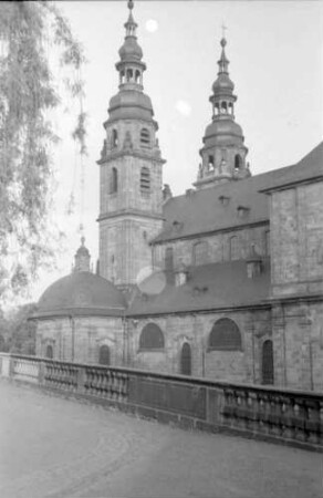 Fulda: Dom vom Bischöflichen Palais aus