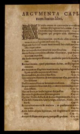 Argumenta Capitum huius libri.