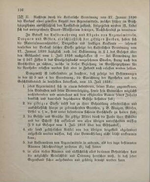 52. Ministerial-Bekanntmachung, die Aufbewahrung und Abgabe von Arzneimitteln, Droguen und Giften, einschließlich der giftigen Farben, betreffend