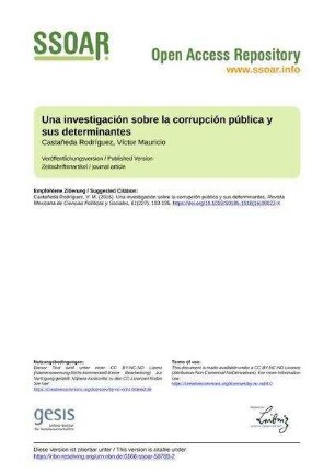 Una investigación sobre la corrupción pública y sus determinantes