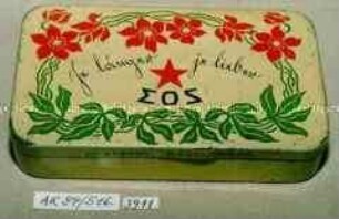Blechdose für 50 Gramm Tabak "Je länger je lieber EOS"