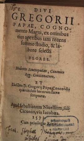 Selecti flores ex. S. Gregorii Operibus