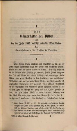 Archiv für hessische Geschichte und Altertumskunde. 10. 1863/64