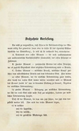 Sechzehnte Vorlesung
