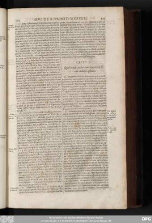 Caput V. Quod trium personarum divinitatis sit una indivisa esentia.