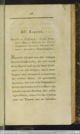 XII. Kapitel. Marseille