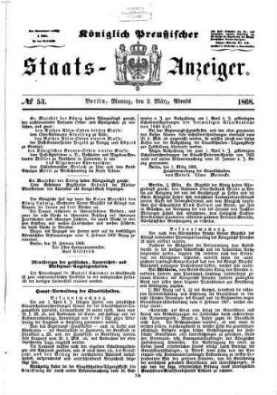 Königlich Preußischer Staats-Anzeiger. 1868, 3