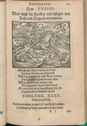 Emblema XXXV. Maturandum.