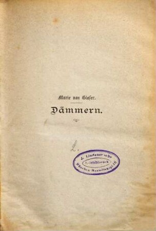 Dämmern : Skizzen
