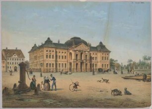 Das Japanische Palais in Dresden-Neustadt, Blick vom Palaisplatz nach Westen