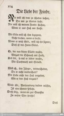 Die Liebe der Feinde