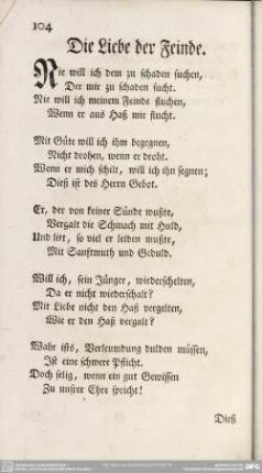 Die Liebe der Feinde